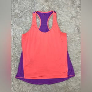 Athleta purple and‎ coral work out tank top size large